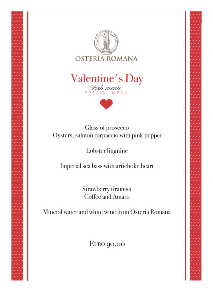 Valentine's Day Fish Menu